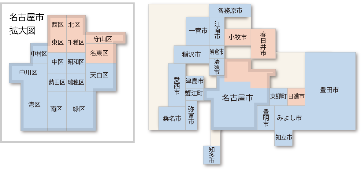 中部エリアマップ