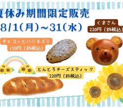 夏休み限定商品のご案内【8月】